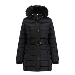 Firetrap Womens/Ladies Waterproof Long-Sleeved Puffer Jacket / Black